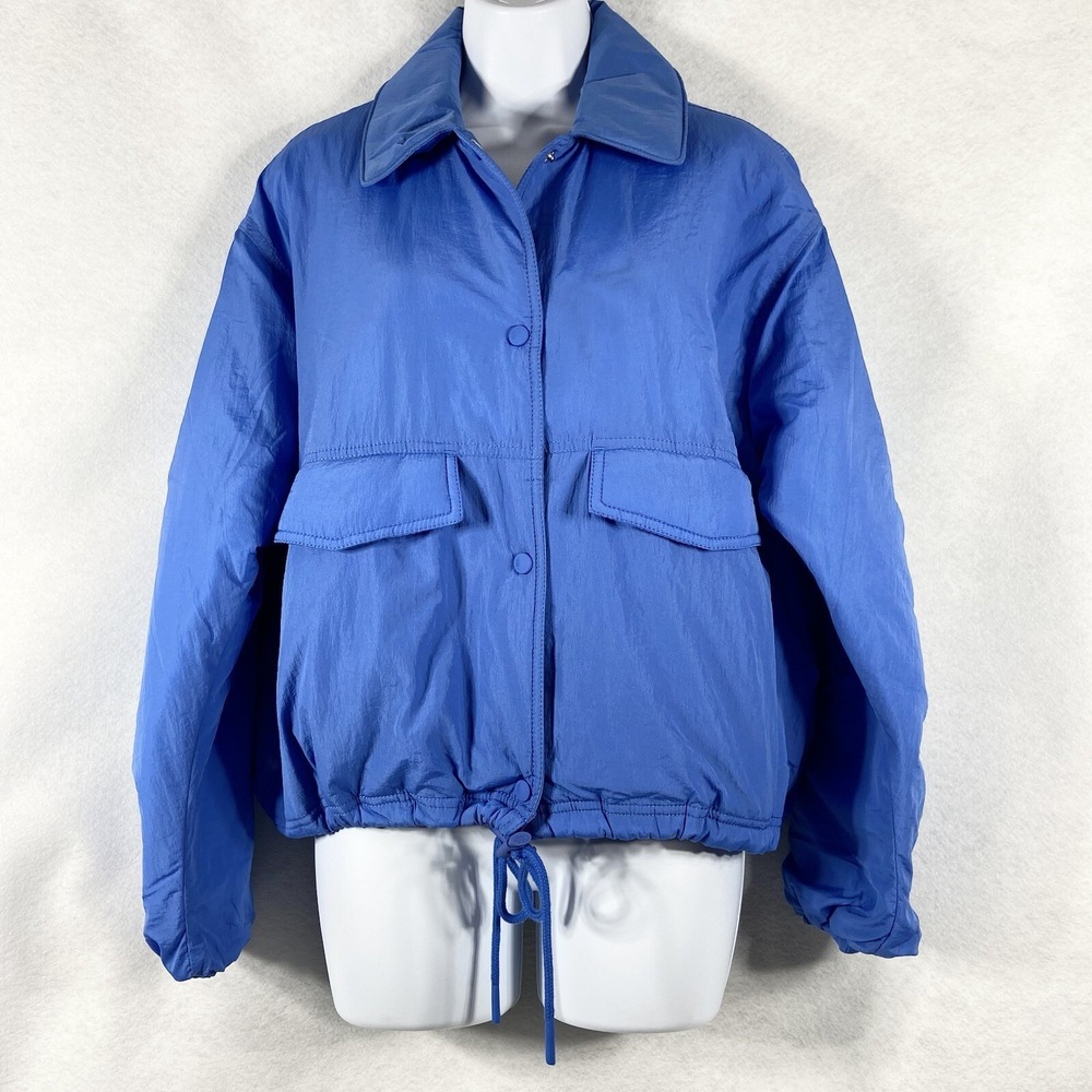 Free‎ People Movement Jacket Women XS Blue Outpost Oversized Puff Bomber NWOT